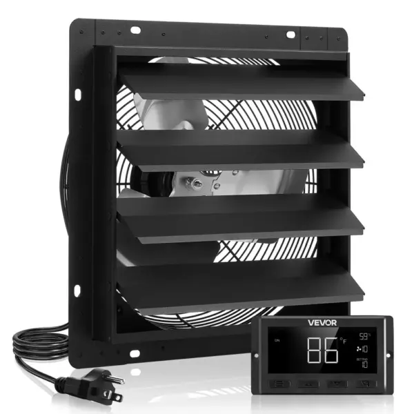 VEVOR 14 inch shutter exhaust fan front view