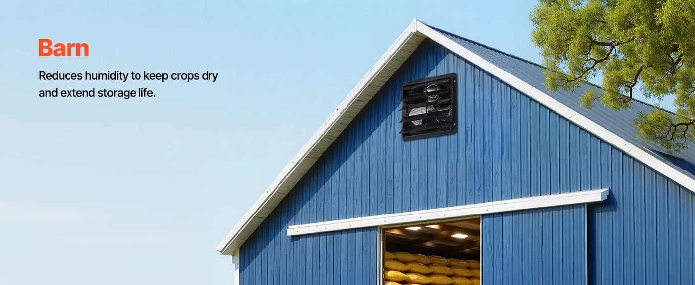 VEVOR 20 inch Shutter Exhaust Fan 4800 CFM Wall Mount Attic
