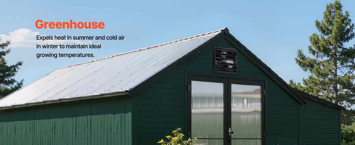 VEVOR 20 inch Shutter Exhaust Fan 4800 CFM Wall Mount Greenhouse