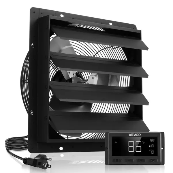 VEVOR 16 inch shutter exhaust fan front view