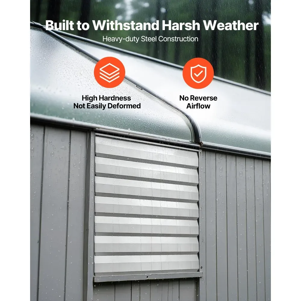AC motor shutter exhaust fan low noise operation