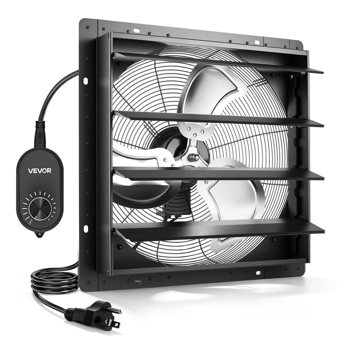 VEVOR 20 inch shutter exhaust fan front view
