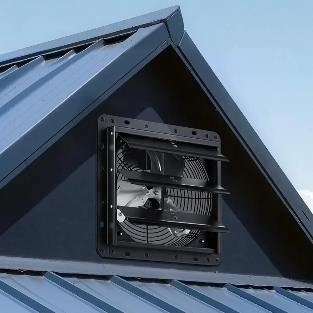 shutter exhaust fan wall mount installation