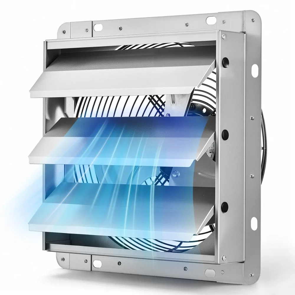 VEVOR 10 inch shutter exhaust fan front view