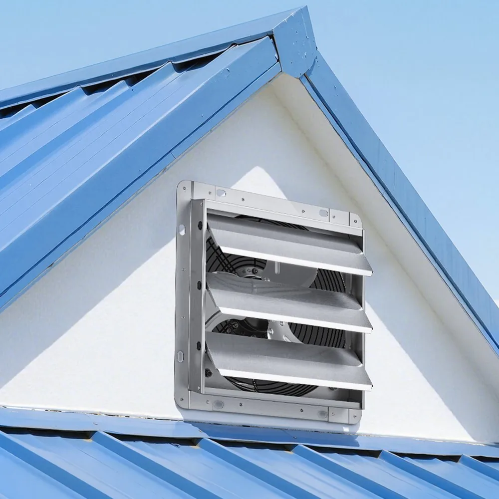 shutter exhaust fan wall mount installation