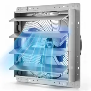 VEVOR 18 inch shutter exhaust fan front view