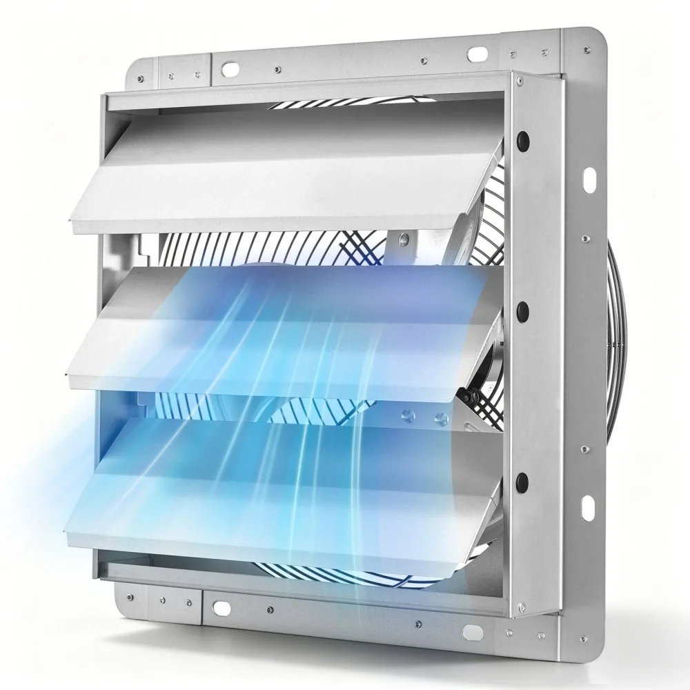 VEVOR 12 inch shutter exhaust fan front view