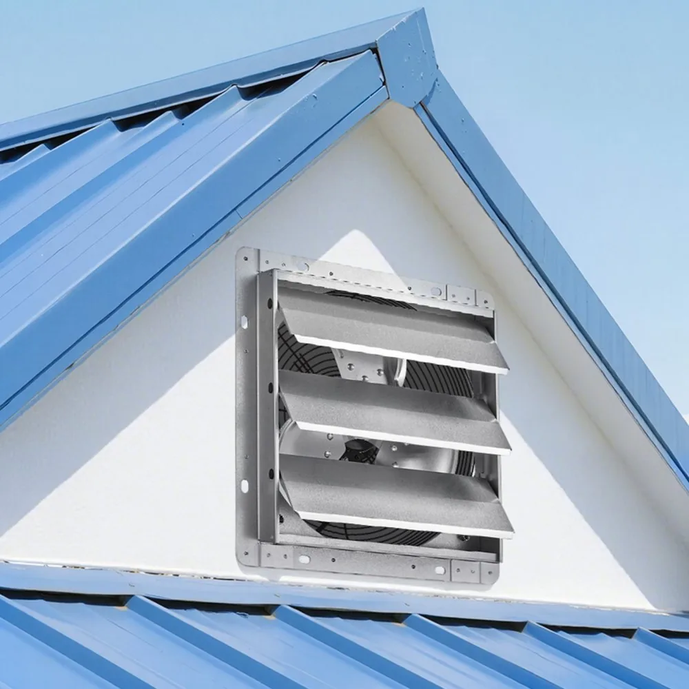 shutter exhaust fan wall mount installation