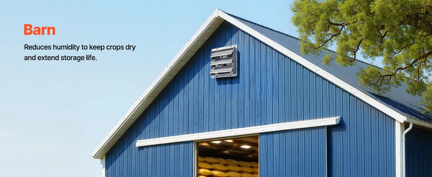 VEVOR 12 inch shutter exhaust fan installation and package