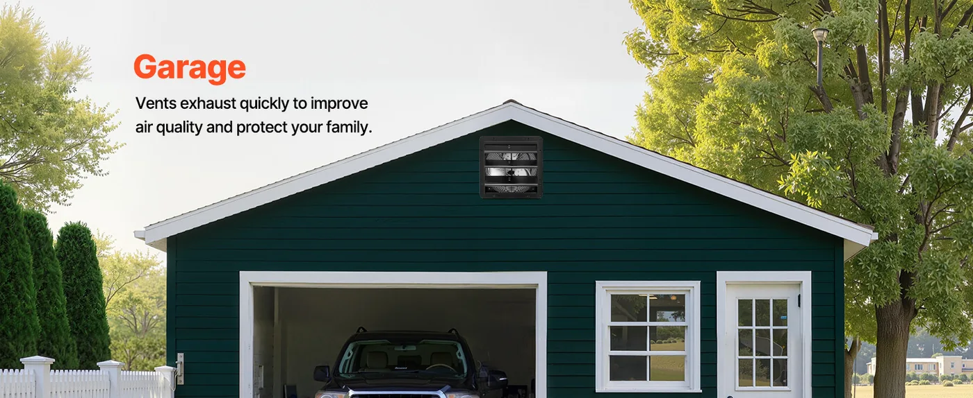 VEVOR 12 inch shutter exhaust fan installation and package