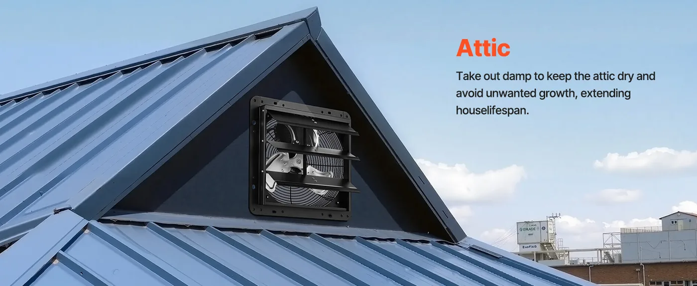VEVOR 12 inch Shutter Exhaust Fan 1100 CFM Variable Speed Attic
