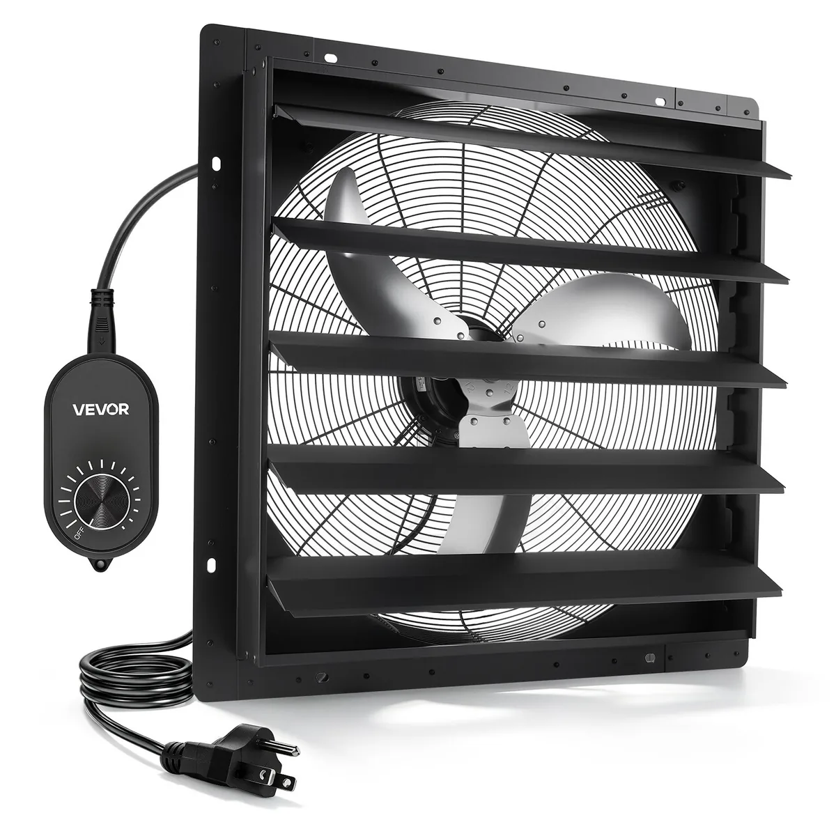 VEVOR 24 inch shutter exhaust fan front view