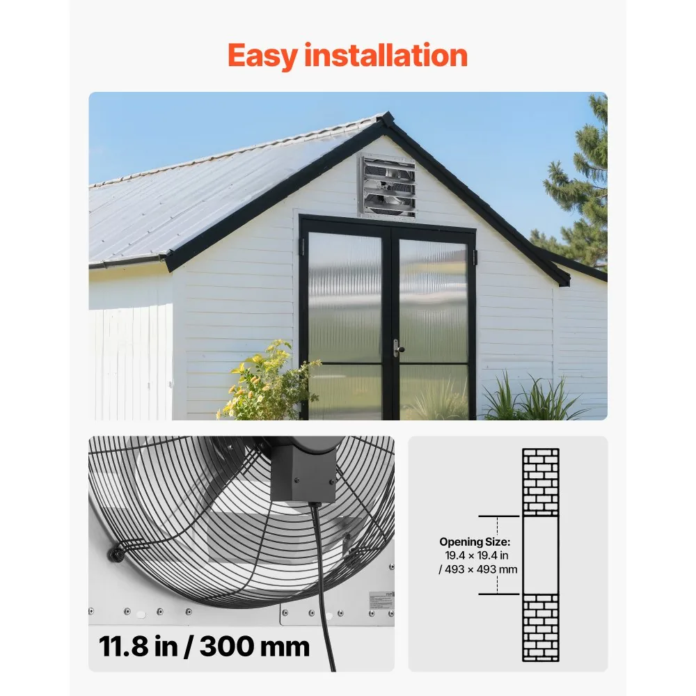 20 inch shutter exhaust fan dimensions