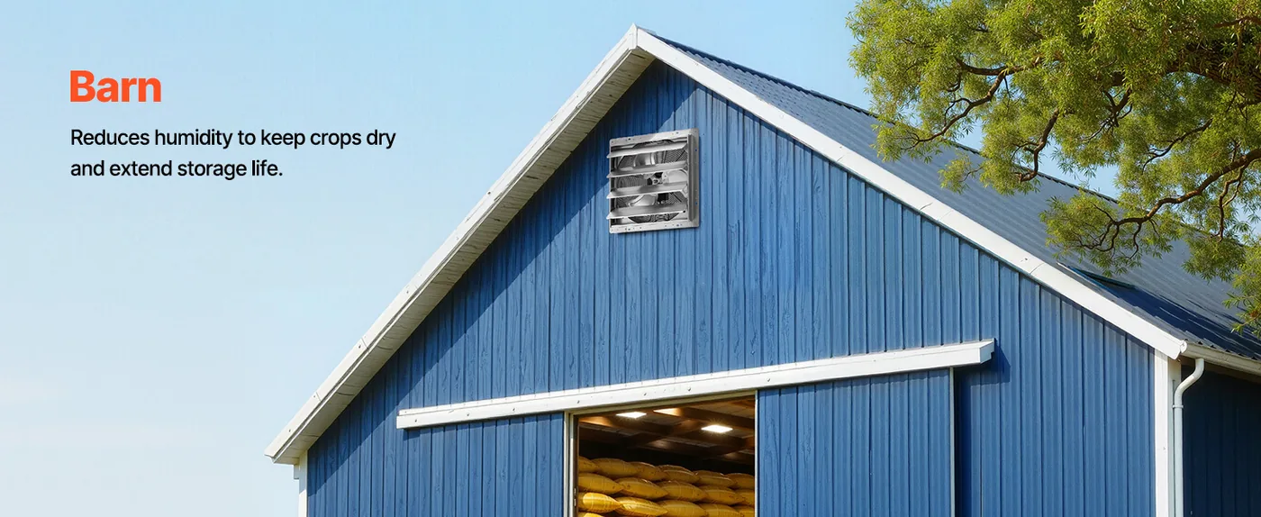 VEVOR 20 inch shutter exhaust fan installation and package