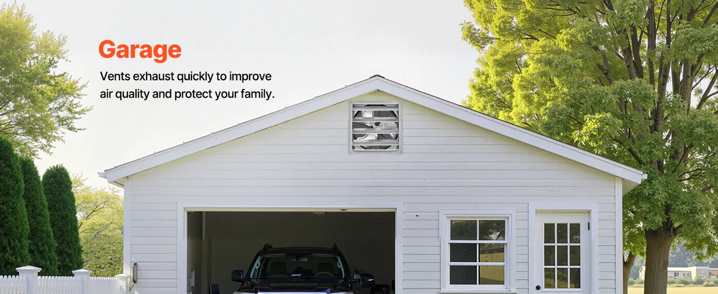 VEVOR 20 inch Shutter Exhaust Fan 4499 CFM Wall Mount Garage