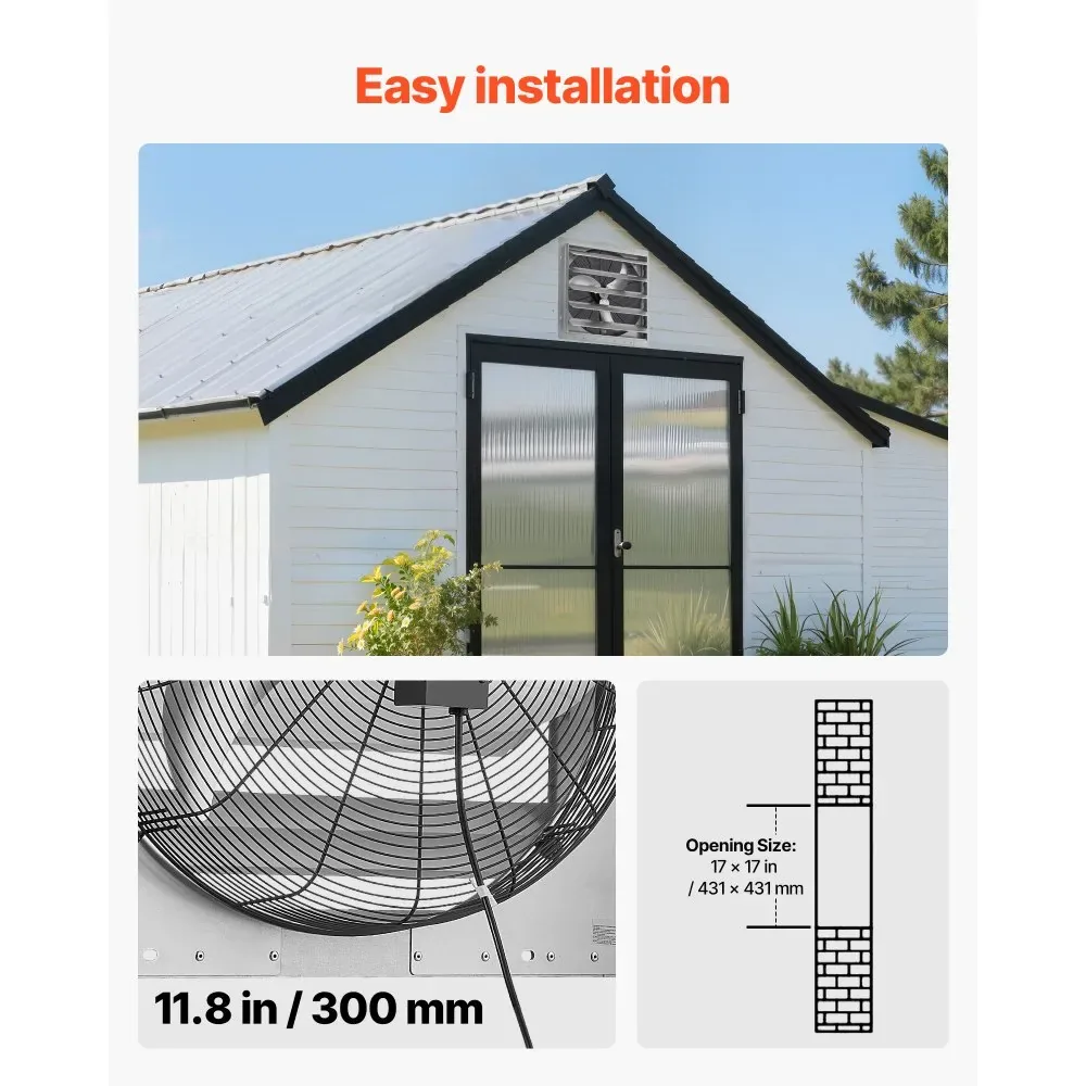 24 inch shutter exhaust fan dimensions