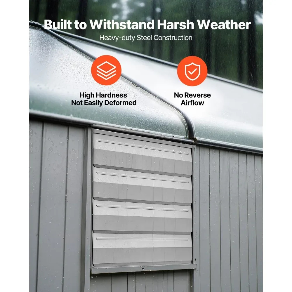 AC motor shutter exhaust fan low noise operation