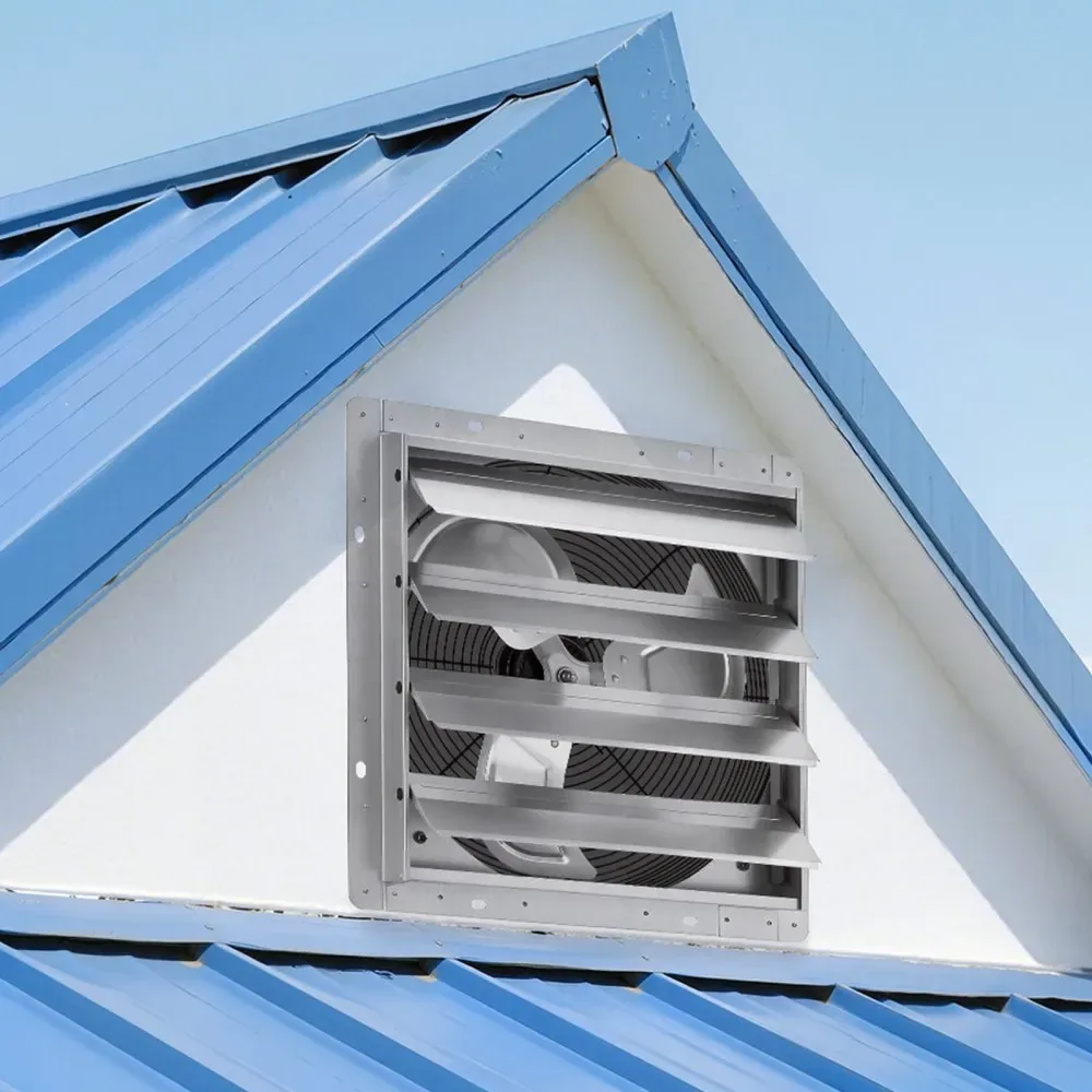 shutter exhaust fan wall mount installation