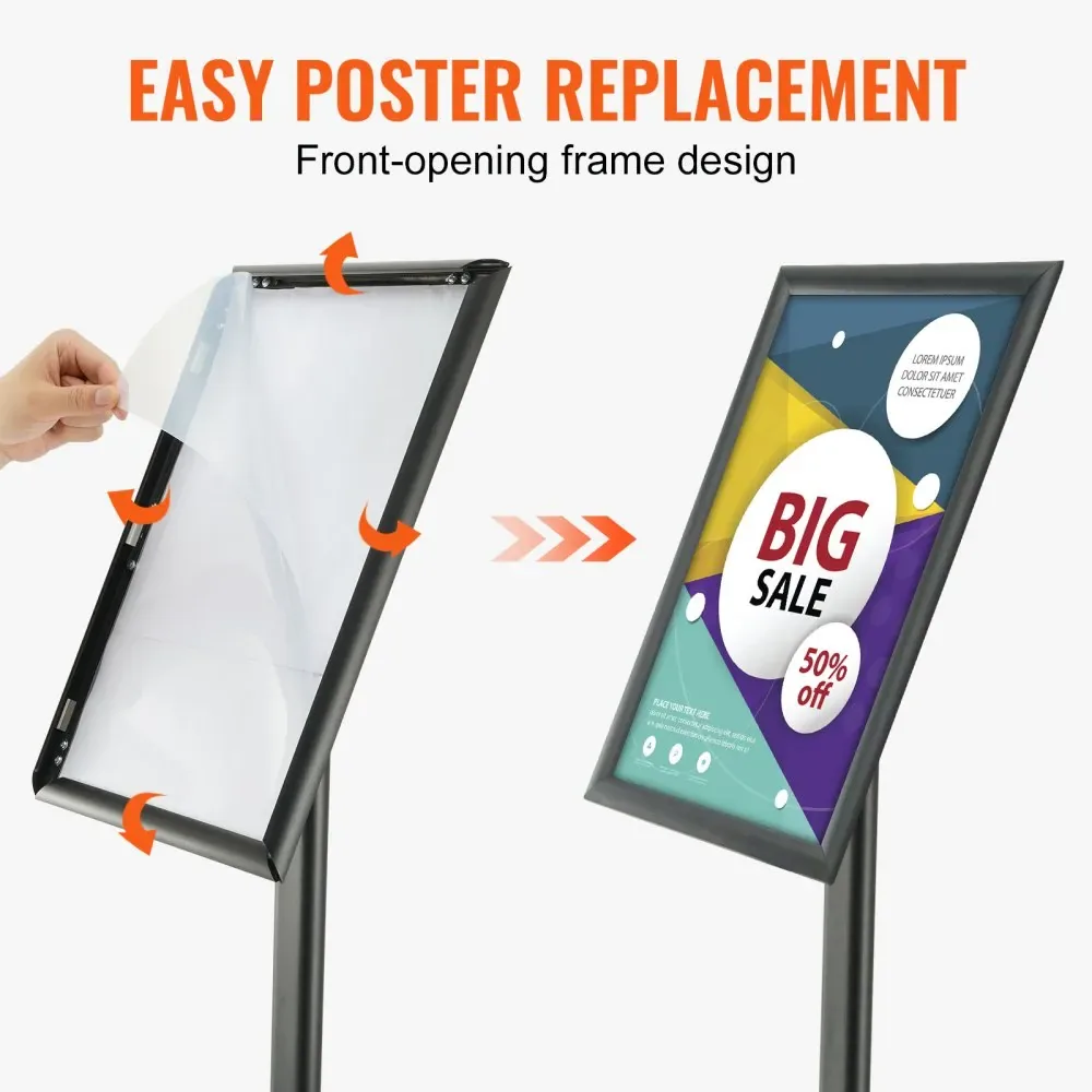 VEVOR pedestal sign holder dimensions