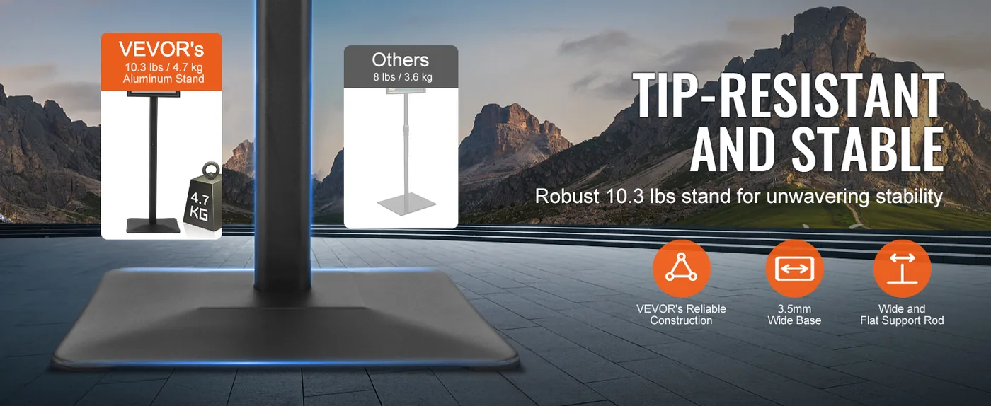 VEVOR metal base pedestal sign holder overview