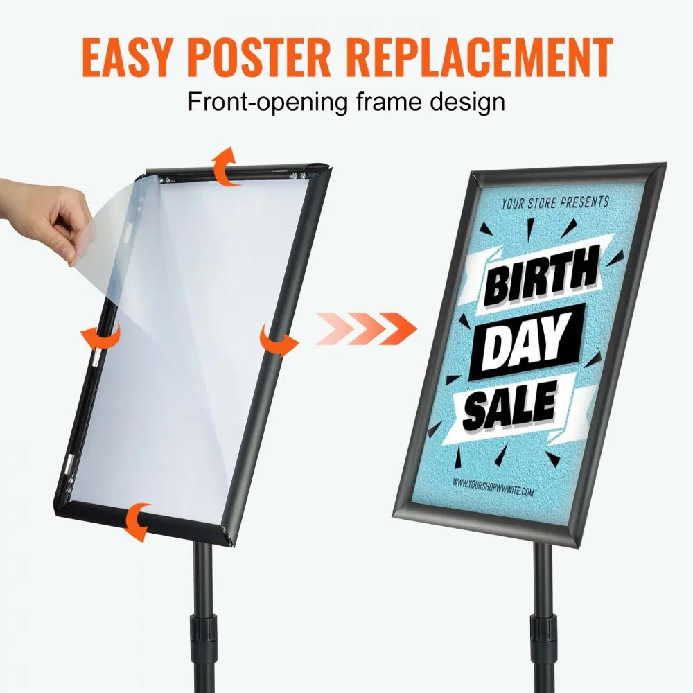 VEVOR pedestal sign holder dimensions