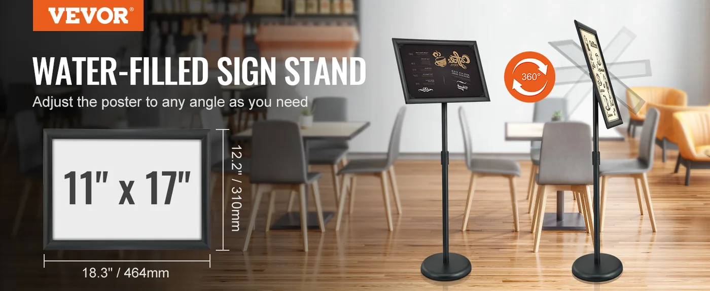 VEVOR pedestal sign holder overview