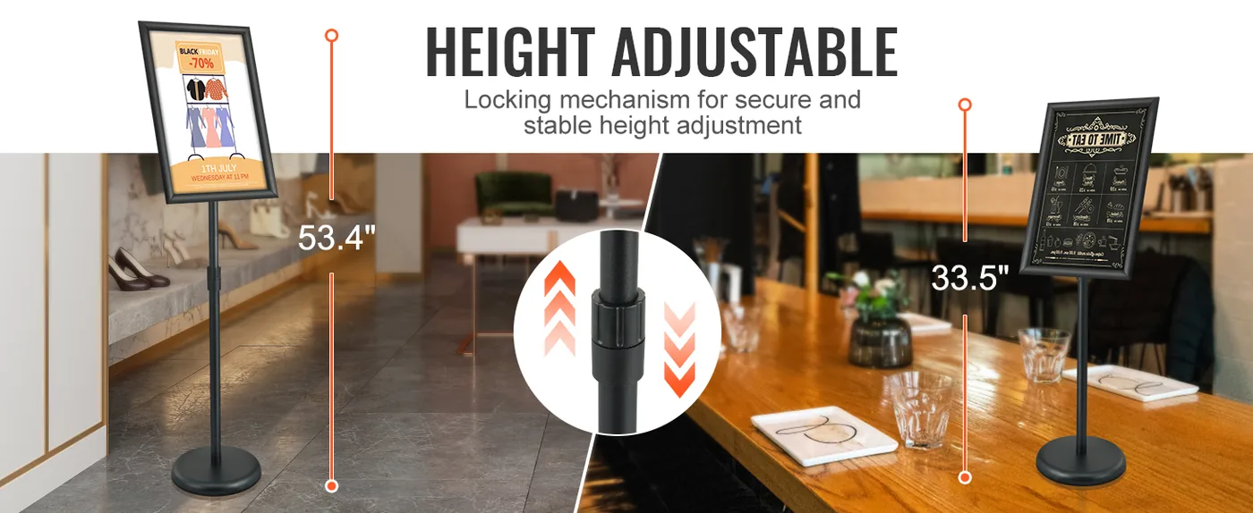 VEVOR pedestal sign holder overview