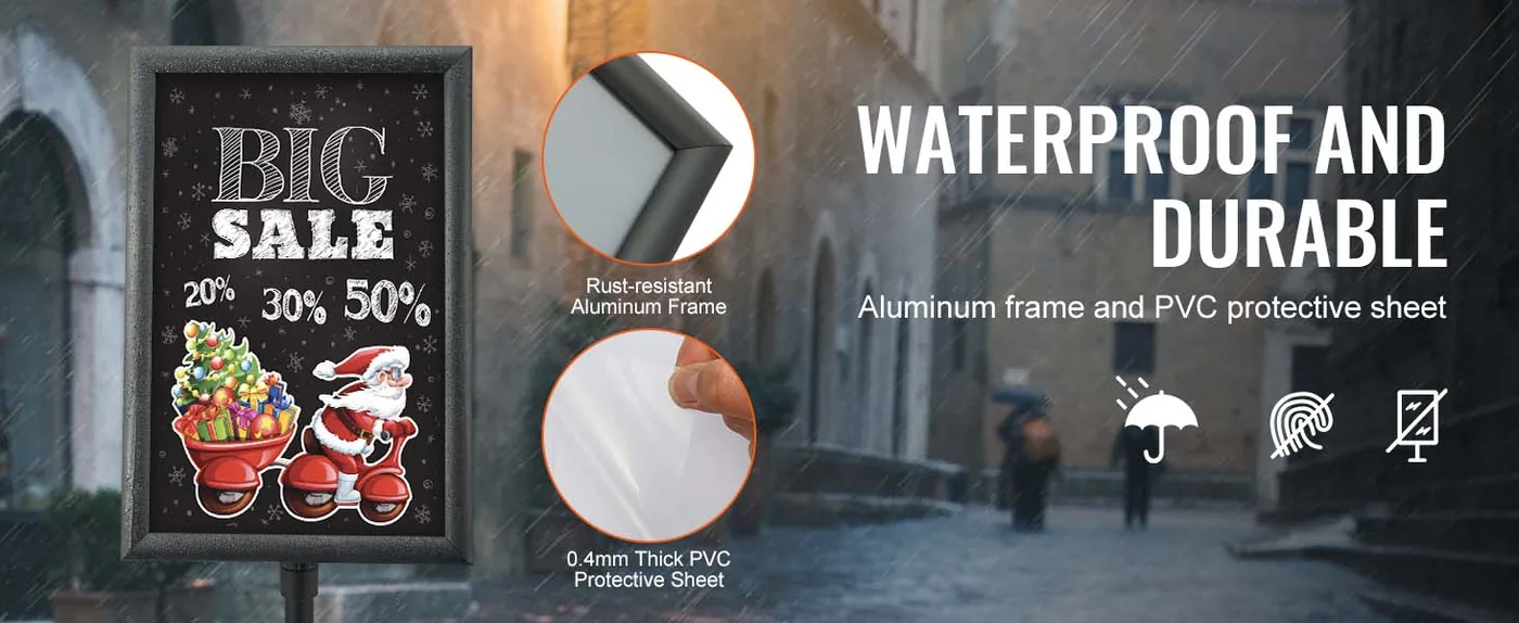 VEVOR pedestal sign holder overview