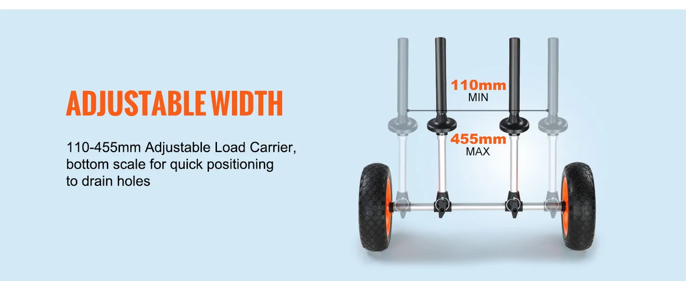 VEVOR Heavy Duty Kayak Cart 280 lbs Flexible Adjustment