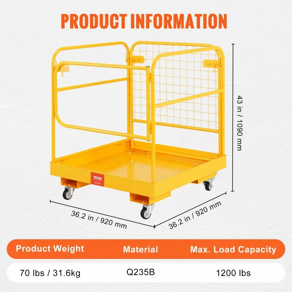 VEVOR forklift safety cage package contents