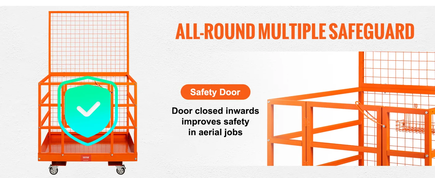 VEVOR Forklift Work Platform 1400 lbs 43 x 45 in Safety Protection