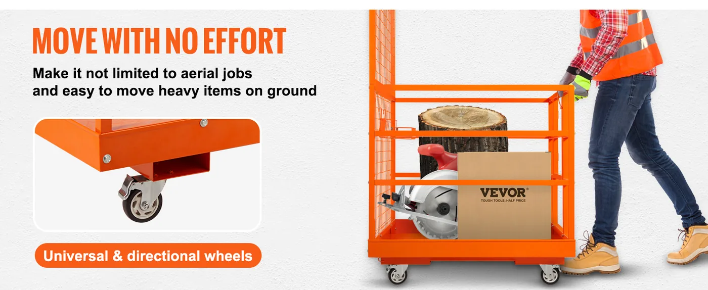VEVOR Forklift Work Platform 1400 lbs 43 x 45 in Simple to Install