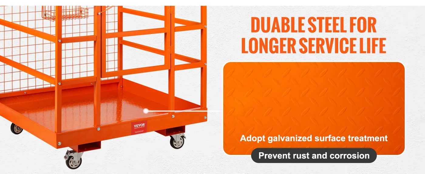 VEVOR Forklift Work Platform 1400 lbs 43 x 45 in High Mobility