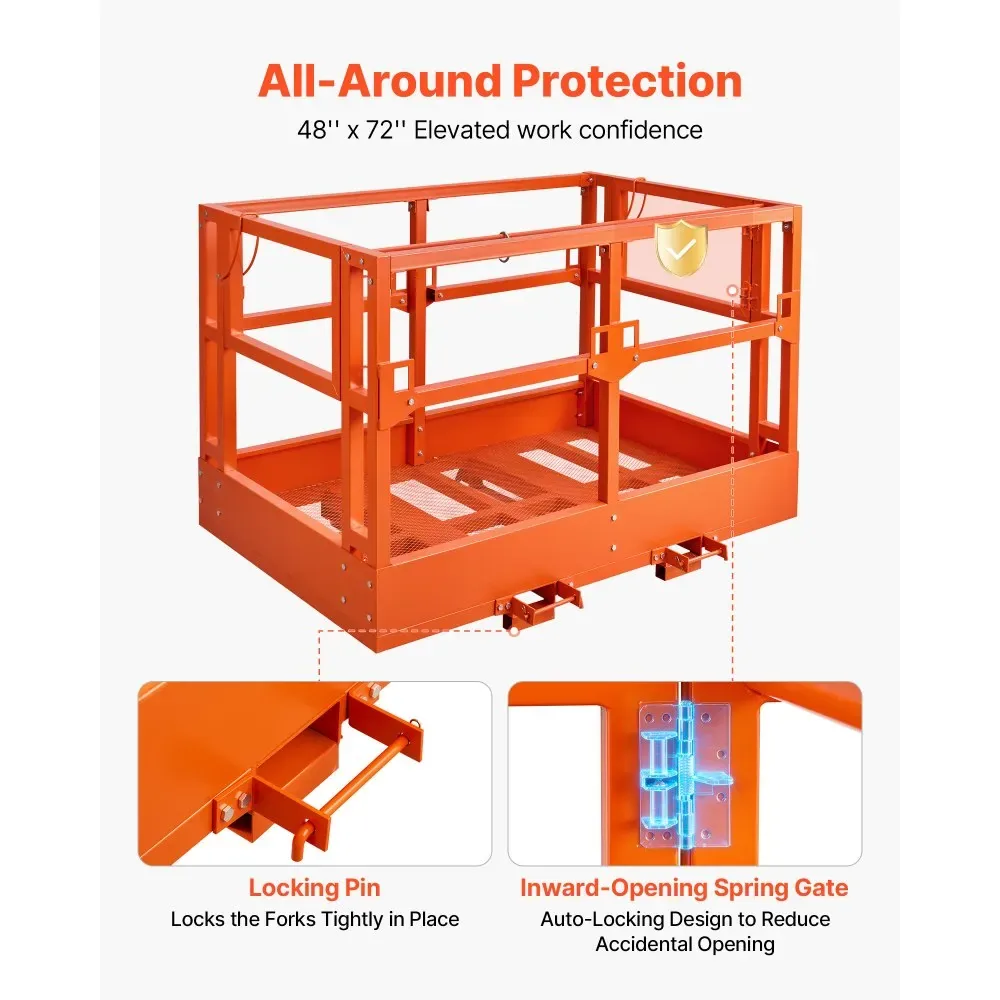 VEVOR telehandler work platform self-locking gate
