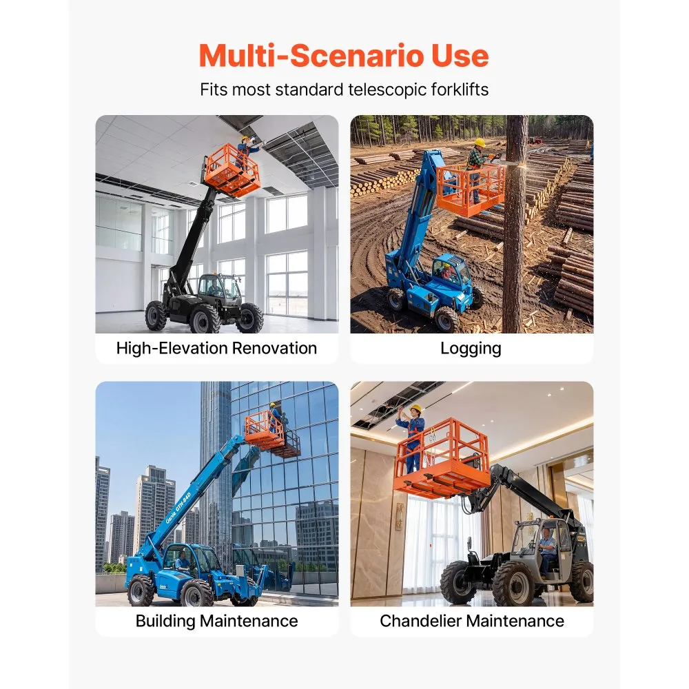 VEVOR telehandler work platform package contents