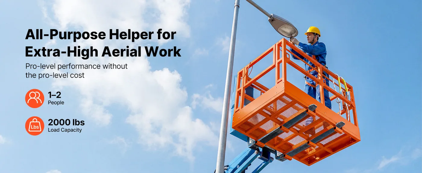 VEVOR mesh telehandler work platform overview