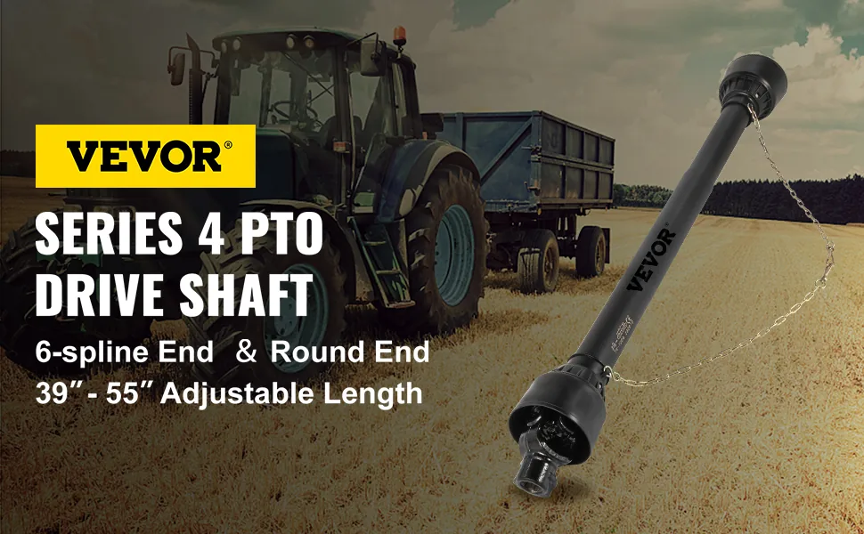 VEVOR PTO Shaft 1 3/8" PTO Drive Shaft Black 55" / 1400 mm overview
