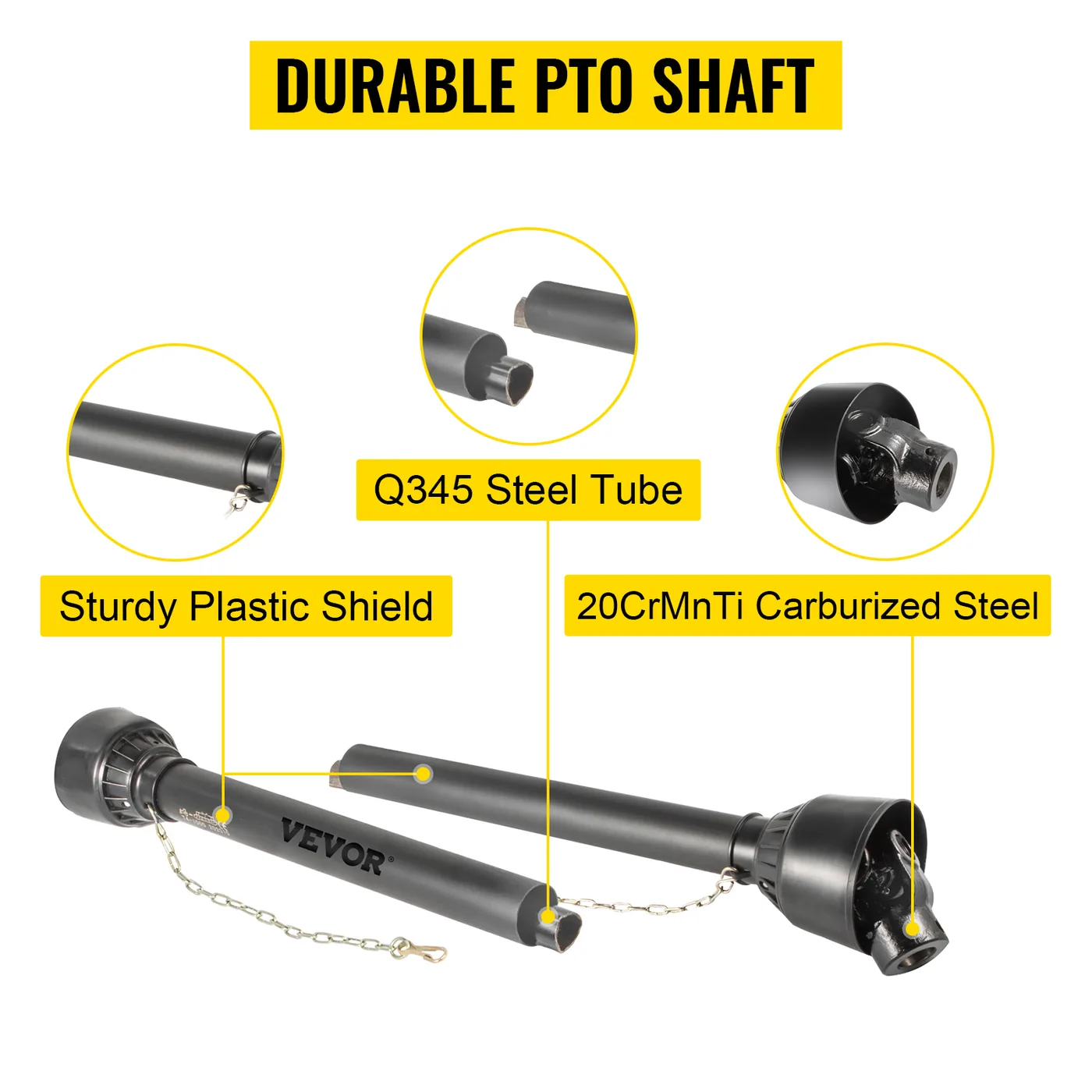 VEVOR PTO Shaft Black 61" / 1550mm feature 2