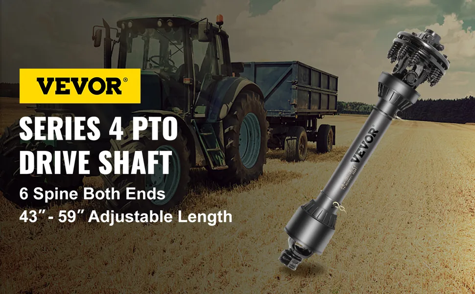 VEVOR PTO Shaft Black 59" / 1500 mm overview