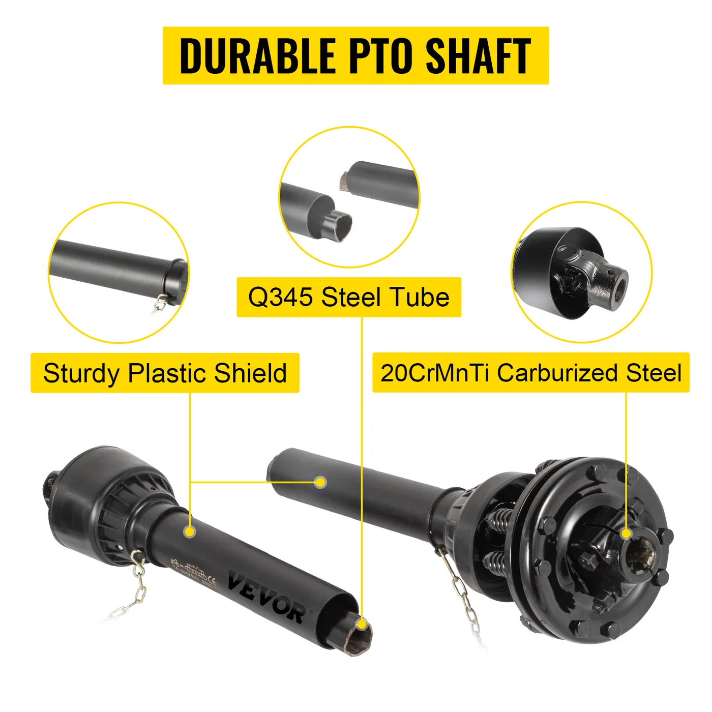VEVOR PTO Shaft Black 1100 mm feature 2
