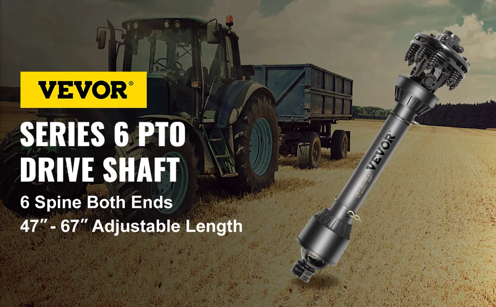 VEVOR PTO Shaft Black 1200 mm overview