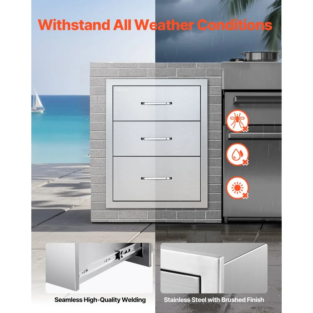 VEVOR Outdoor Kitchen Drawers 18.11" W x 23.23" D x 23.23" H product image 3