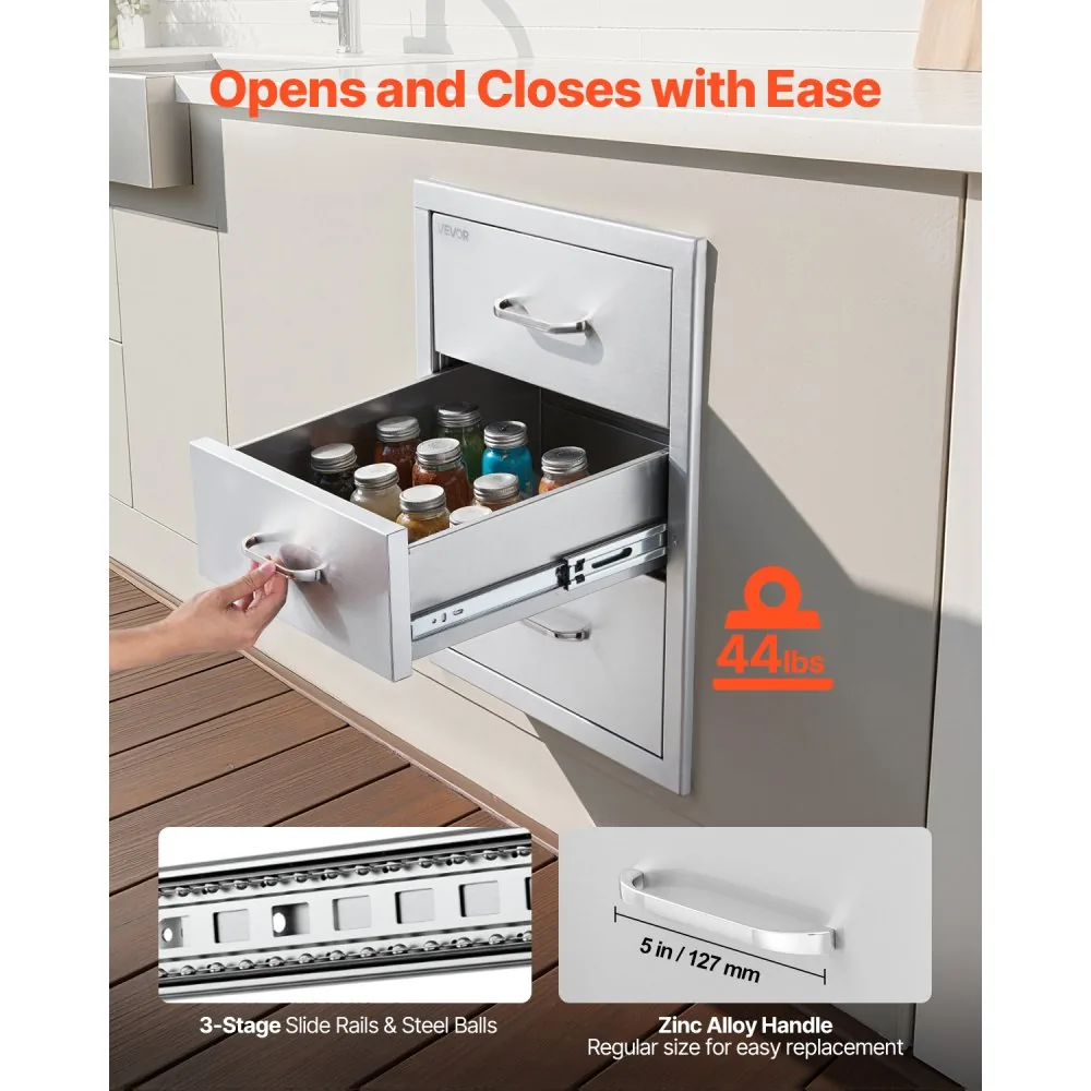 VEVOR Outdoor Kitchen Drawers 18.11" W x 23.23" D x 23.23" H product image 4