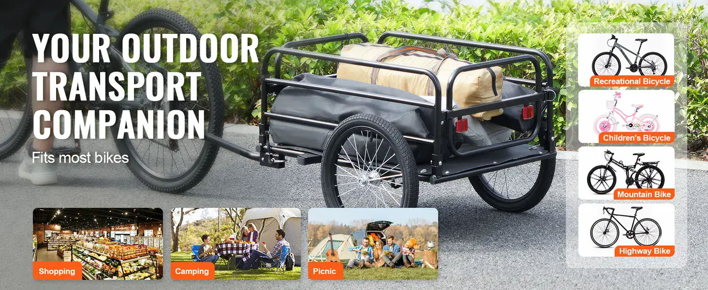 VEVOR Bike Cargo Trailer 160lbs feature 4