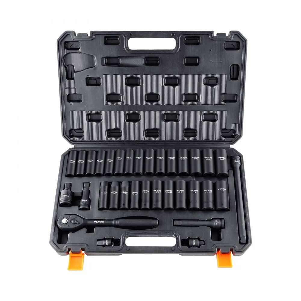 VEVOR 33 piece impact socket set storage case