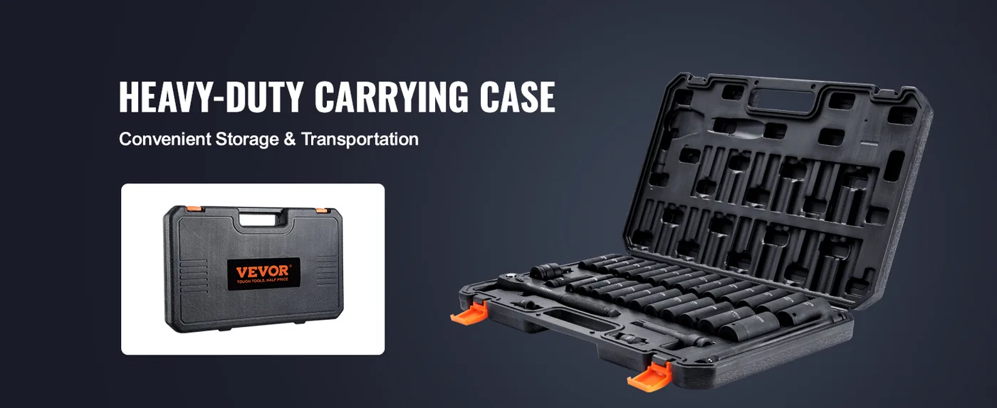 impact socket set portable storage