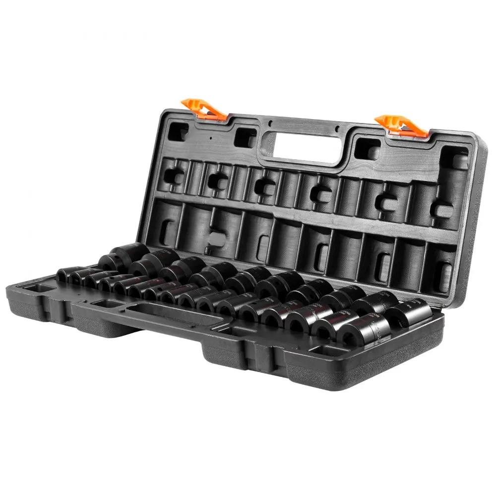 impact socket set organized in toolbox