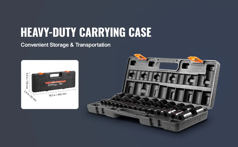impact socket set portable storage