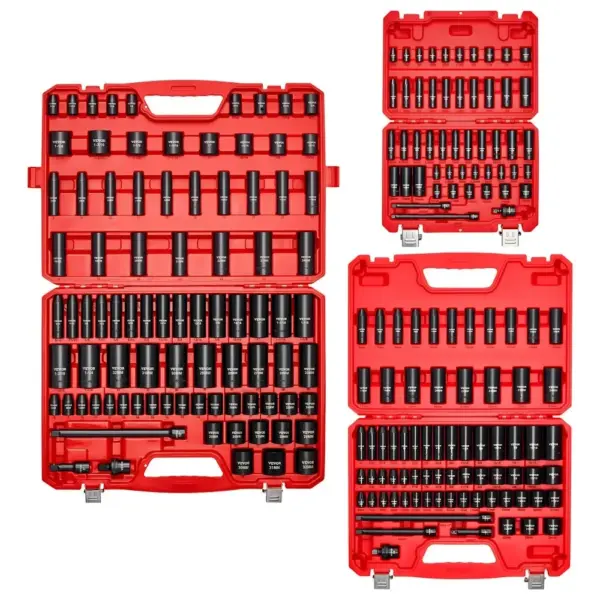 VEVOR 210 piece impact socket set case view