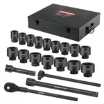 VEVOR 21 piece impact socket set case view